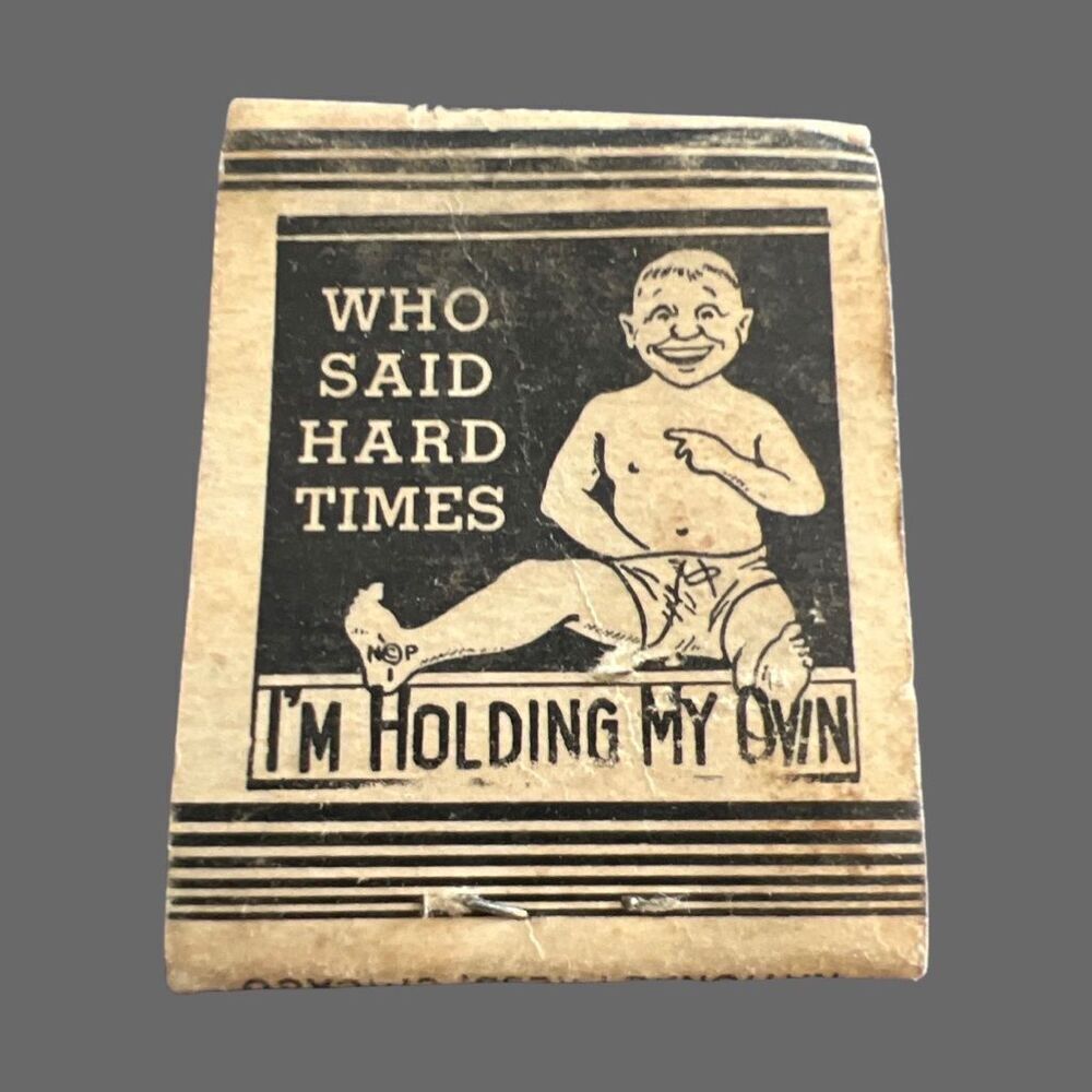 Vintage 1930's Town Tavern Billie & Gust 115 Silver St Hurley WI  Matchbook RARE